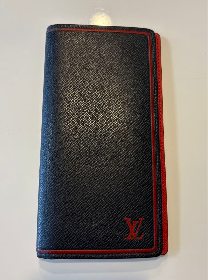 【月末SALE】Louis Vuitton 長財布 ネイビー/レッド
