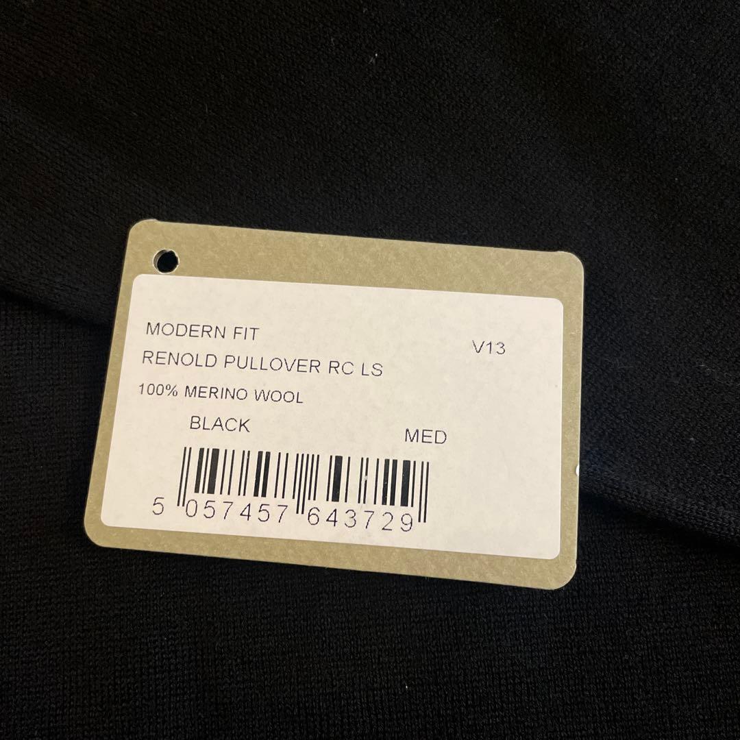 JOHN SMEDLEY RENOLD PULLOVER MED ブラック