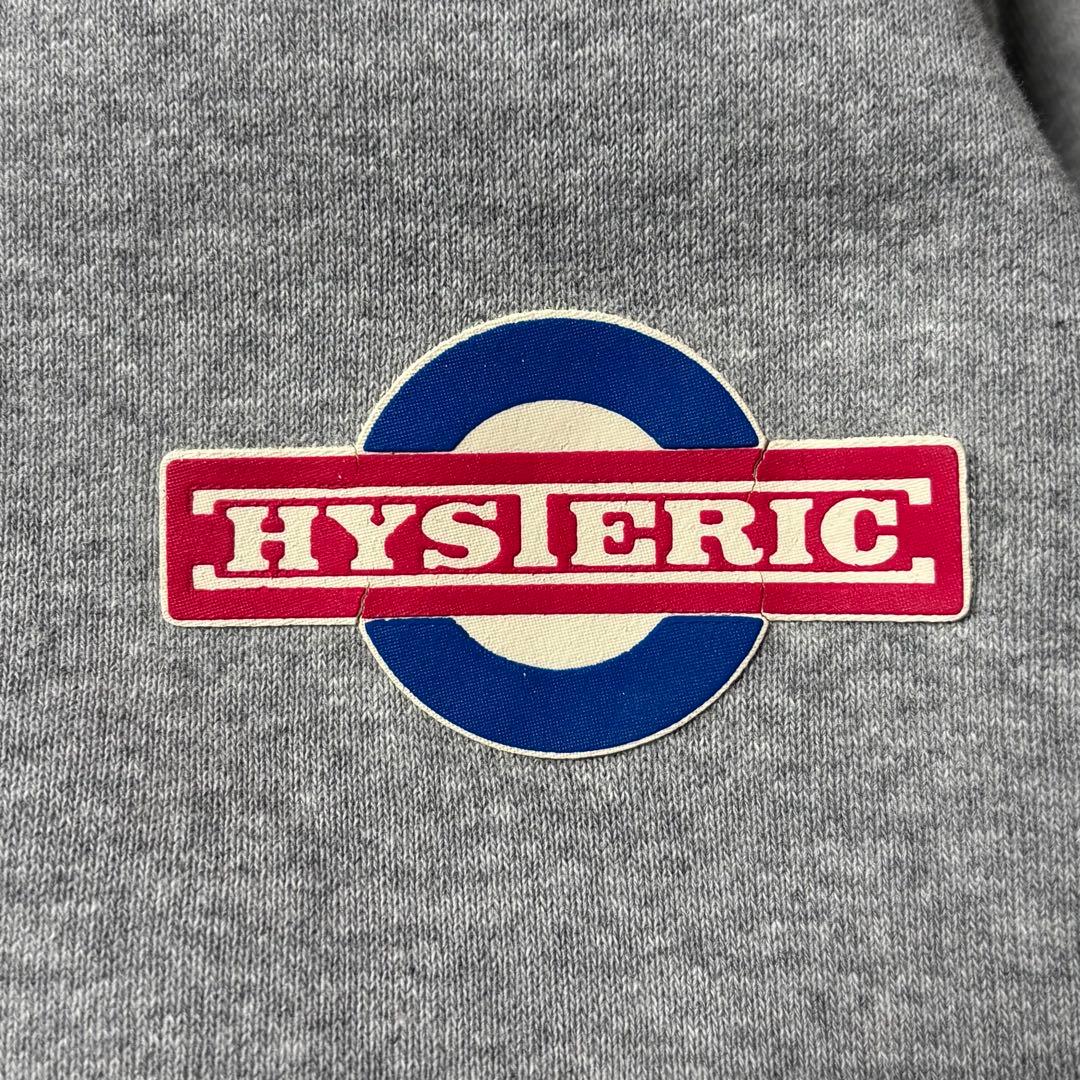 ヒステリックグラマー スウェット ブルゾン ジャケット ロゴプリント グレー