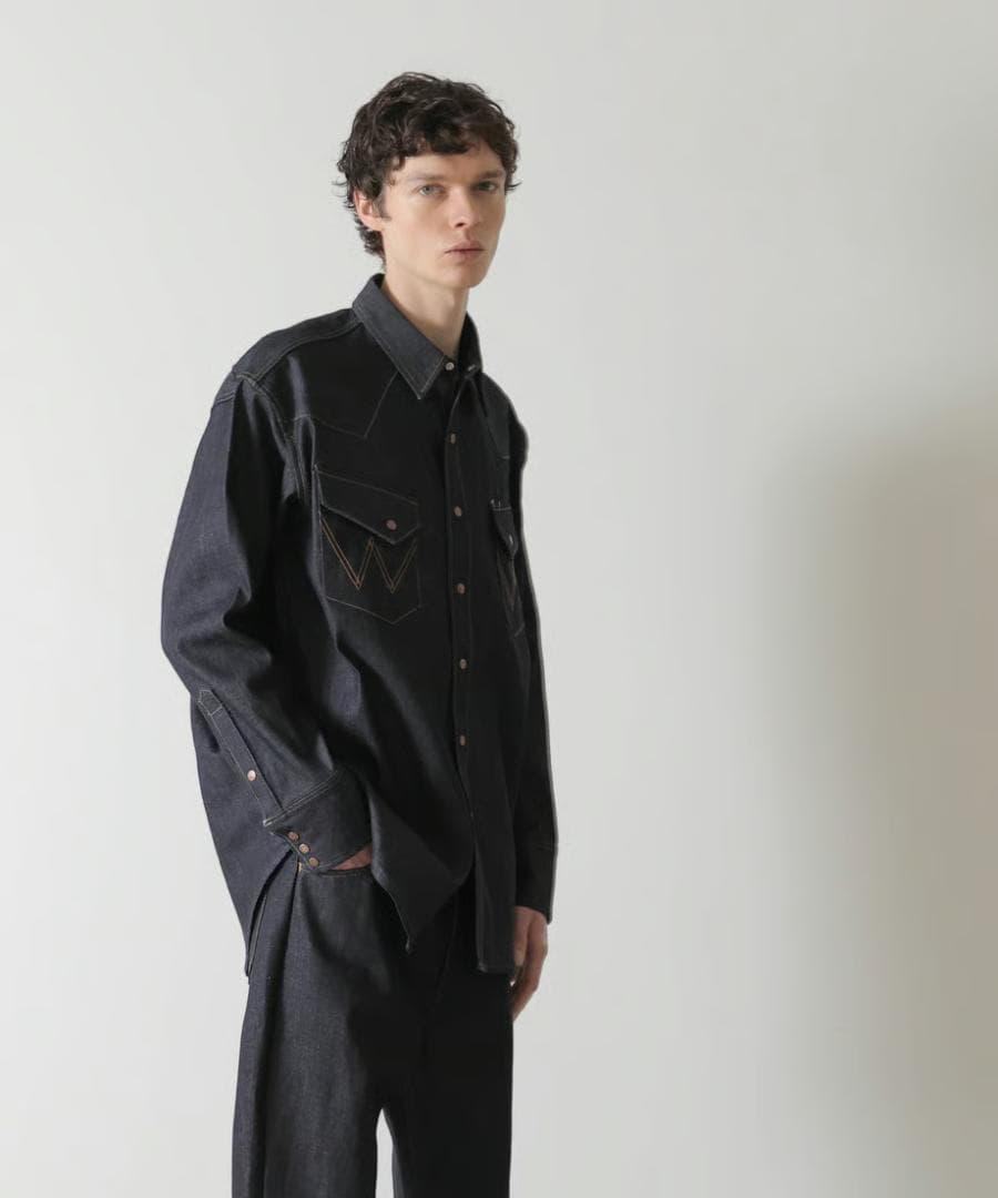 MB リジッドデニムウエスタンシャツ Wrangler ラングラー L