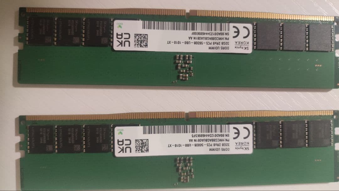 メモリ pc5-5600 DDR5 64GB(32GBx2) sk hynix