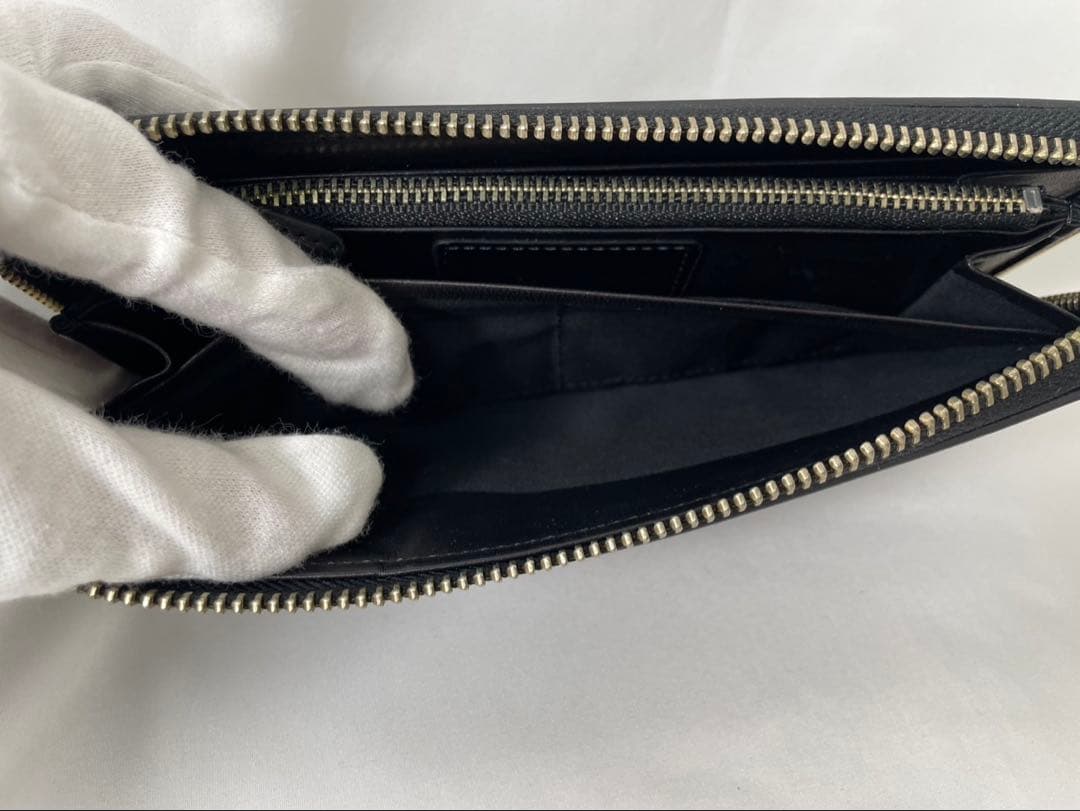 未使用に近い fico フィーコ 長財布 コードバン ラウンドジップ GANZO