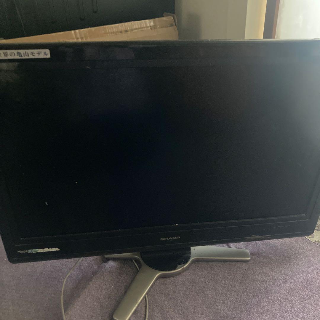 SHARP 液晶テレビ 黒 スタンド付き、直せる方限定でお願いします、