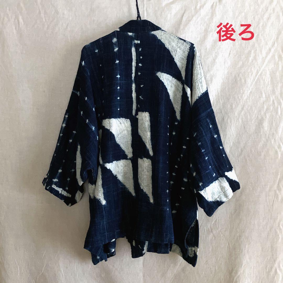 藍染　羽織り　ジャケット　コート　古布　和布