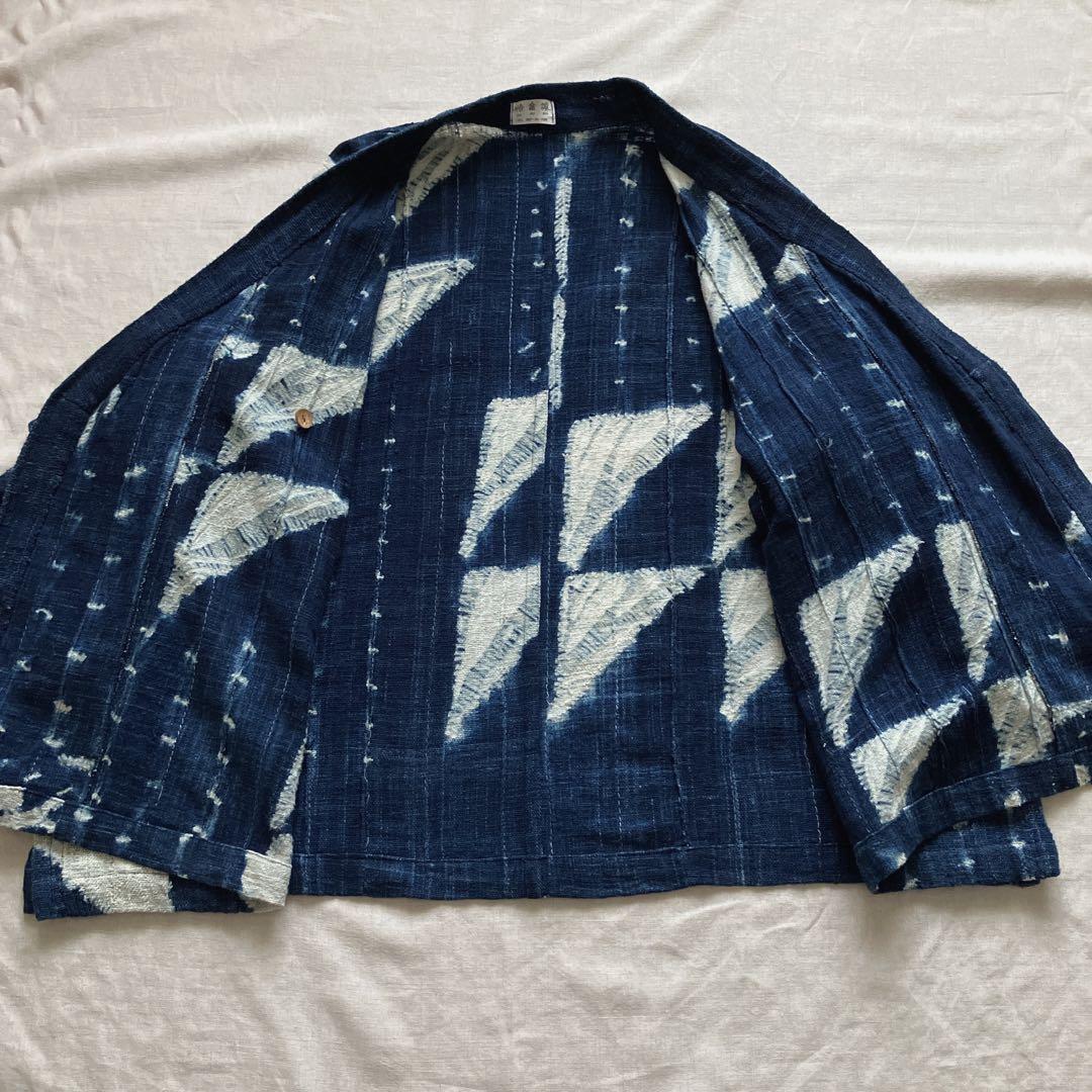 藍染　羽織り　ジャケット　コート　古布　和布