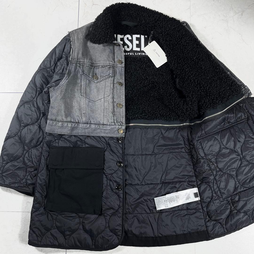 ✨新品未使用 ディーゼル 2way キルティング デニム ジャケット 中綿 切替