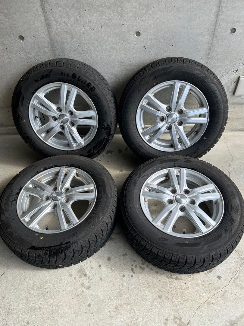 バリ溝！2024製スタッドレス　ヨコハマ195/65R15ホイールセット ４本