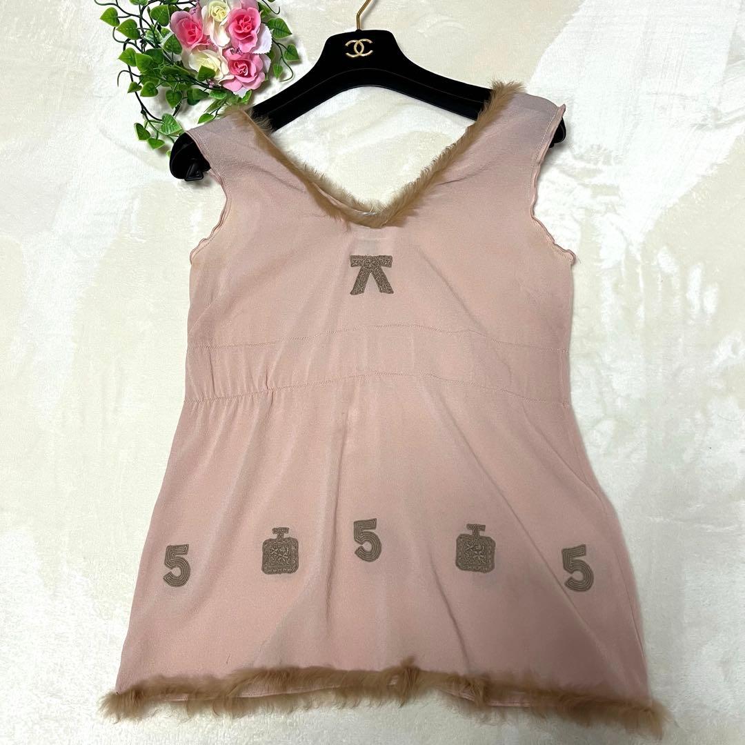 【美品✨】シャネル CHANEL★トップス★ファー★ピンク★36