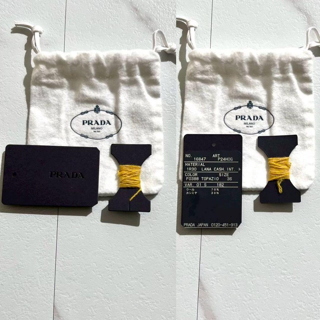 極美品！プラダ　モンキー刺繍　カシミヤ混　クルーネックニット　セーター　36 M