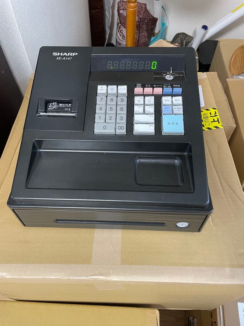 SHARP XE-A147 レジスター ブラック ACアダプター付き