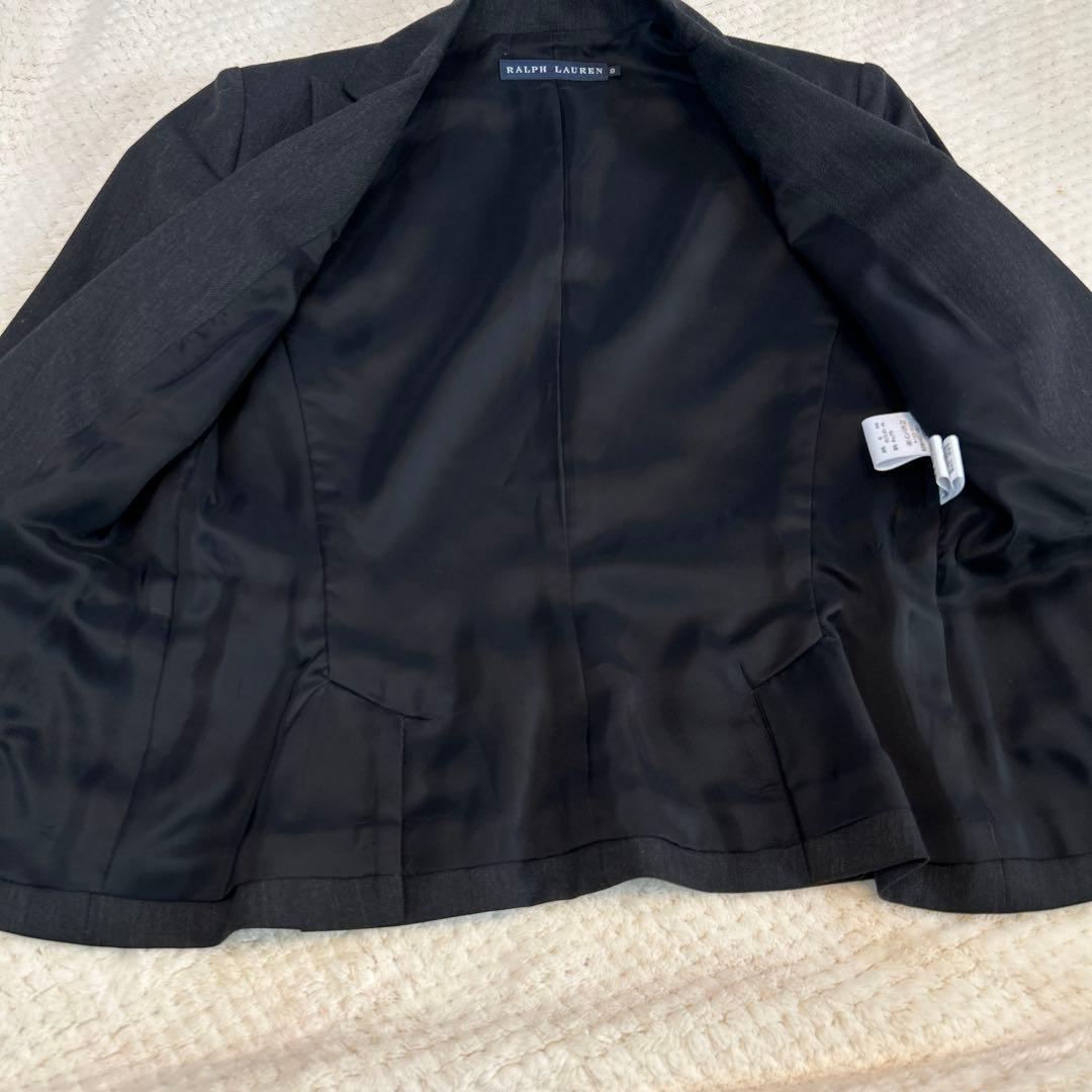 ラルフローレン　ブラック　パンツ　スーツ　セットアップ　ワイド　フレア　M