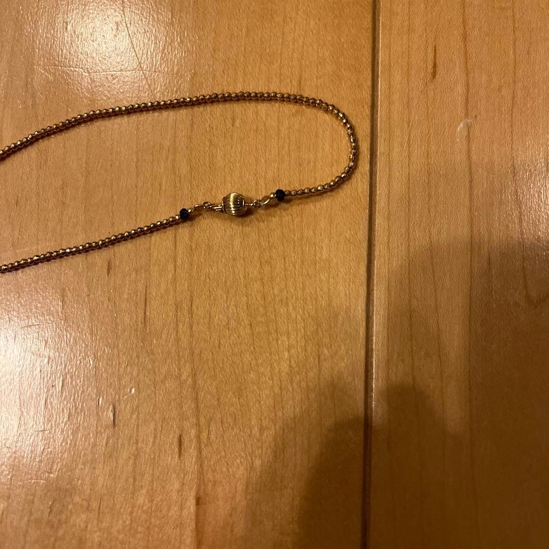 長期保管品 AHKAH K18YGサファイア　アンクレット