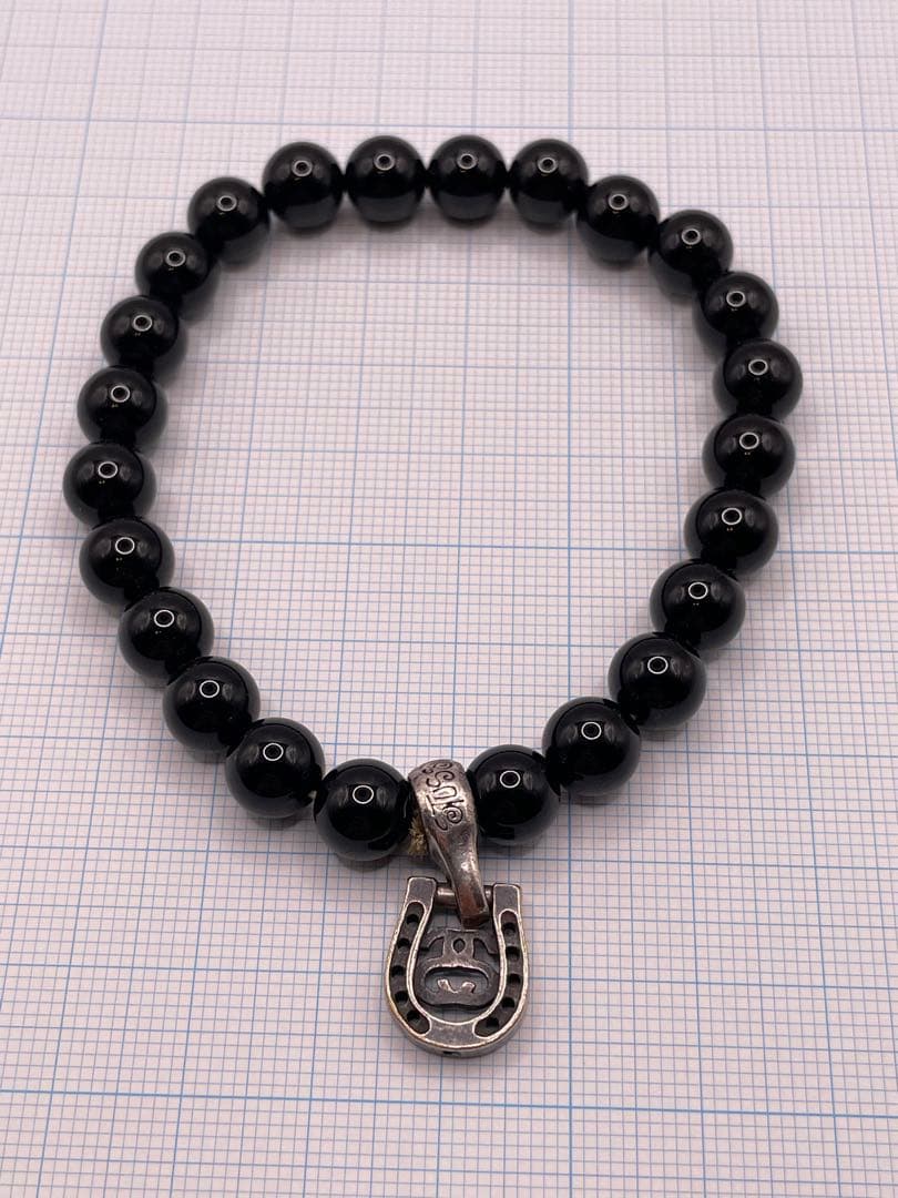 STUSSY×JAM  MADEブレスレット 数珠 オニキス 馬 午