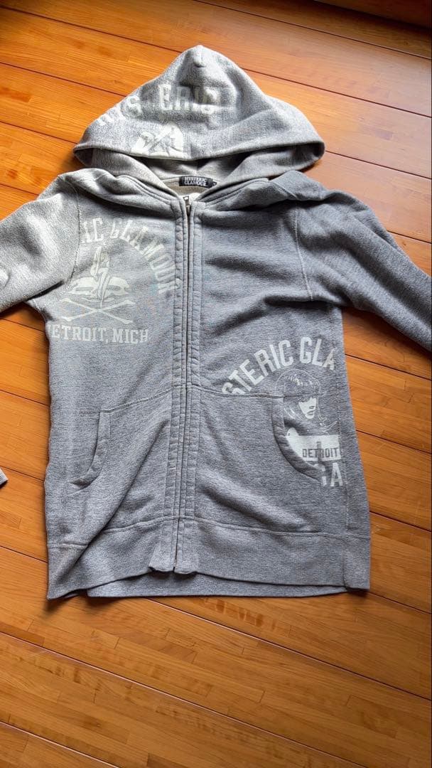 HYSTERIC GLAMOUR グレー M ジップアップパーカー