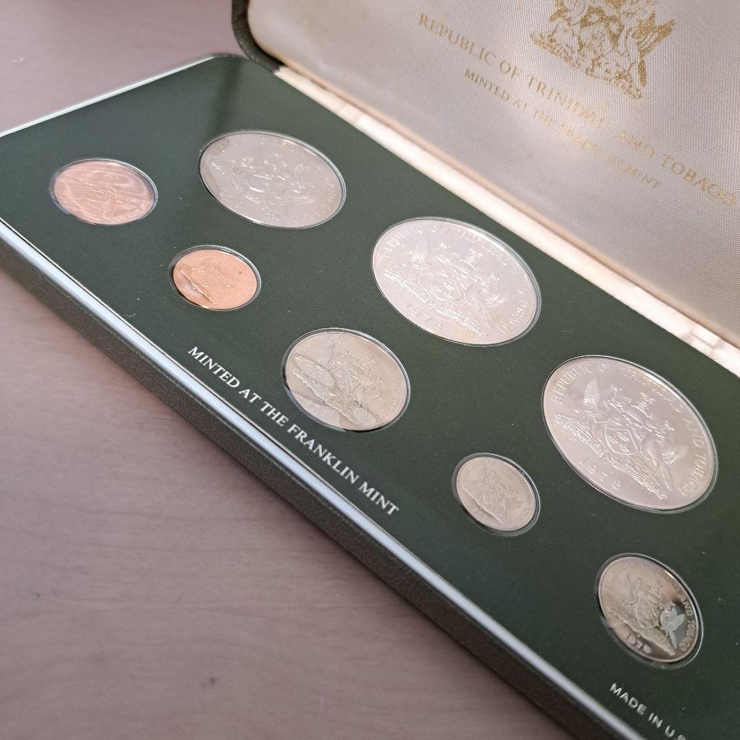 何*い様 1978　トリニダードトバゴ共和国　貨幣　プルーフセット　銀　白銅　青