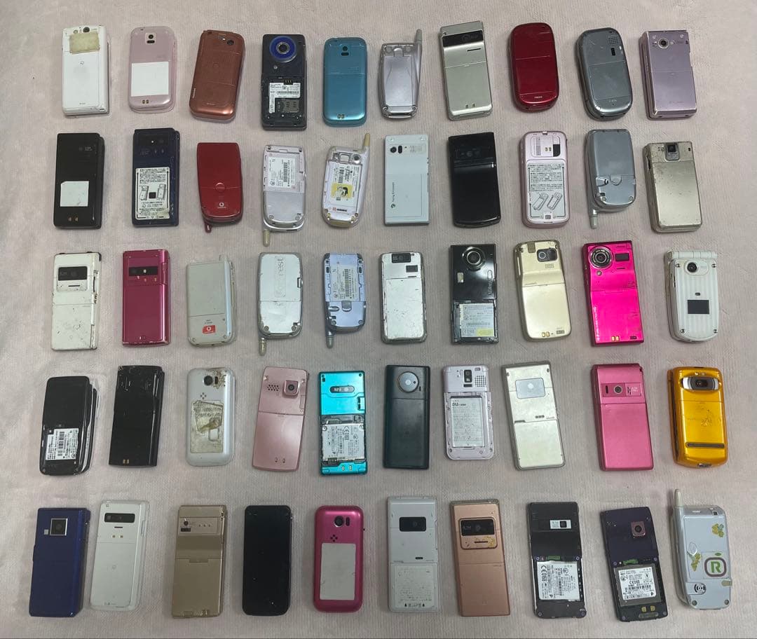 【50個まとめ】ガラケー ジャンク 部品取り