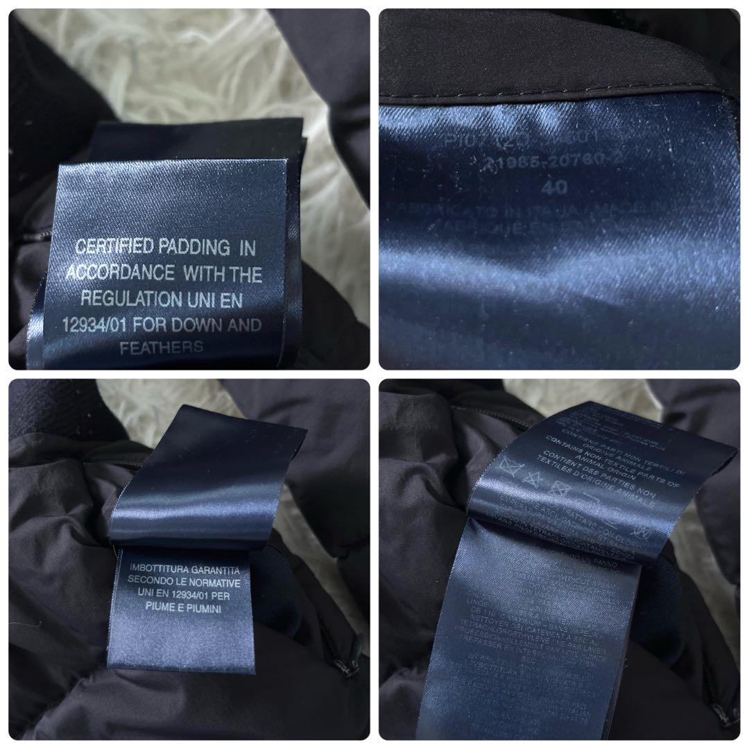 HERNO ヘルノ　切替　ダウン　コート　40 ロング丈　黒　2way