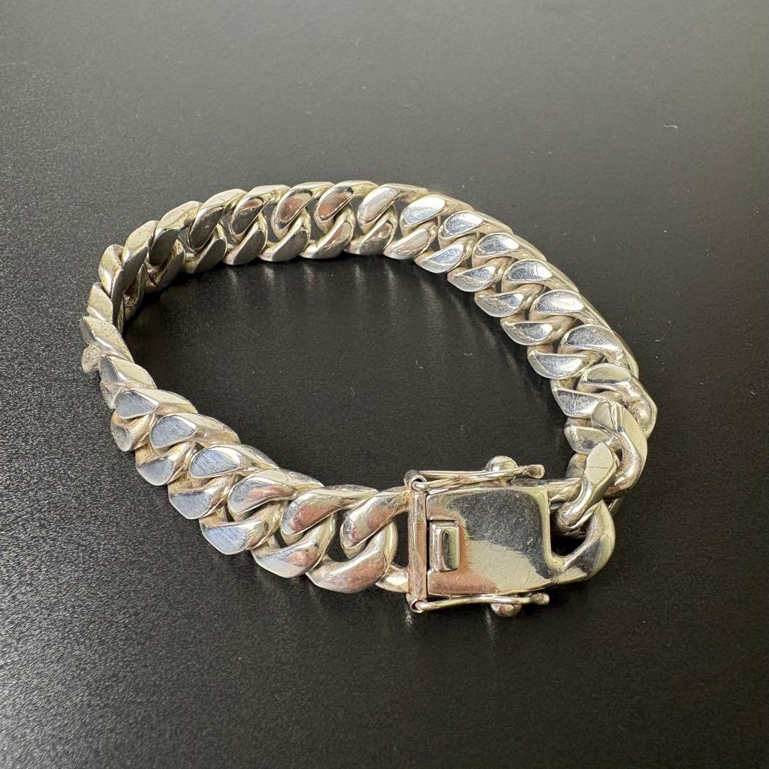 【智樹】重厚　喜平チェーンブレスレット　シルバー925 57g 18cm