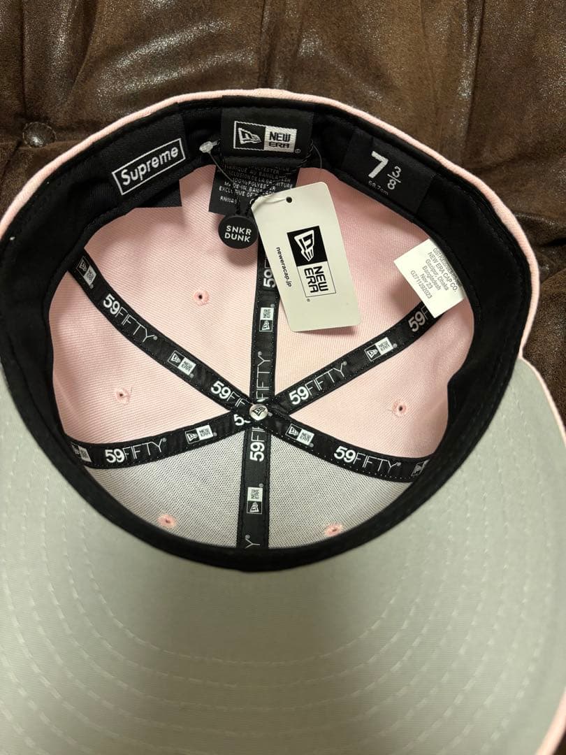 Supreme 59FIFTY ピンクキャップ 7 3/8