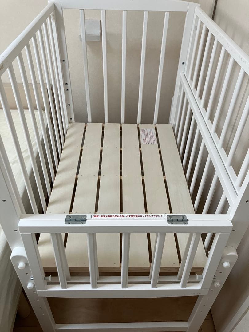 ノモック Wオープンハイタイプ ミニベビーベッド ホワイト