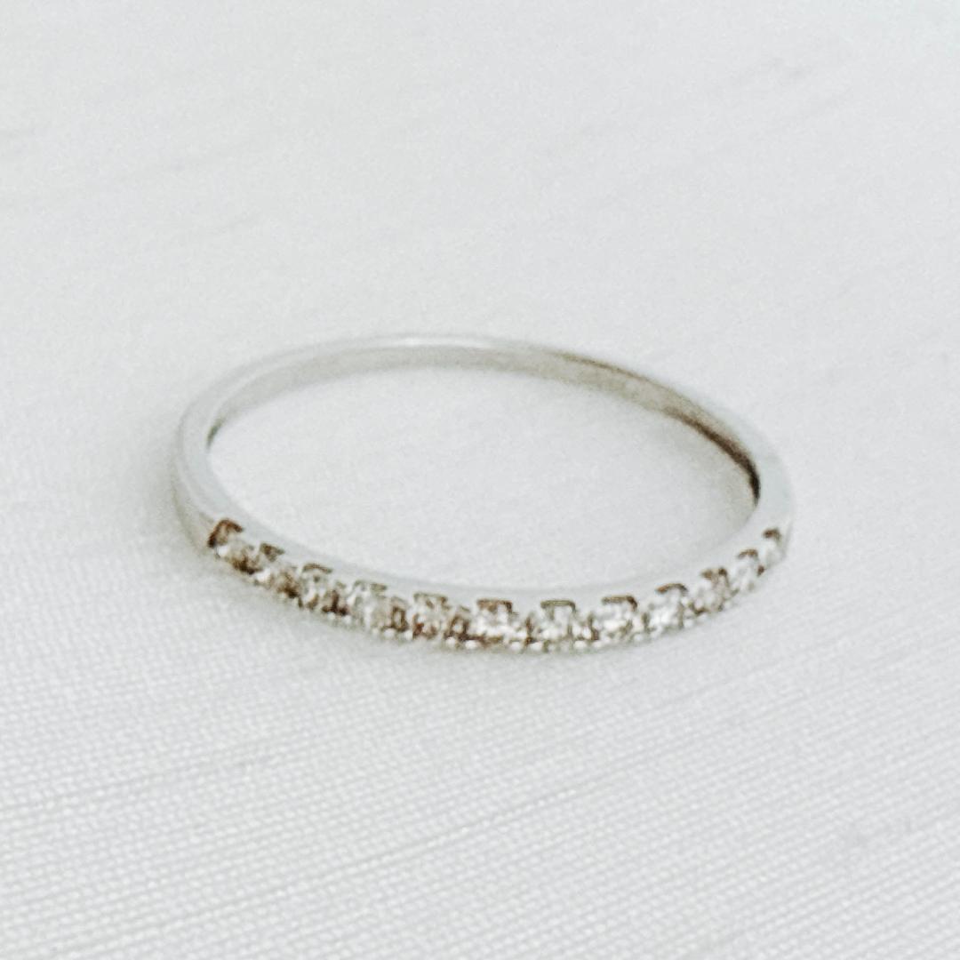 プラチナ【ハーフエタニティリング13号】天然ダイヤモンド0.15ct 新品！