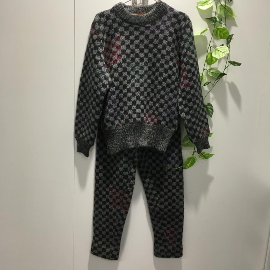⭐MISSONI ニット上下セットアップ チェック柄（M/Lサイズ）