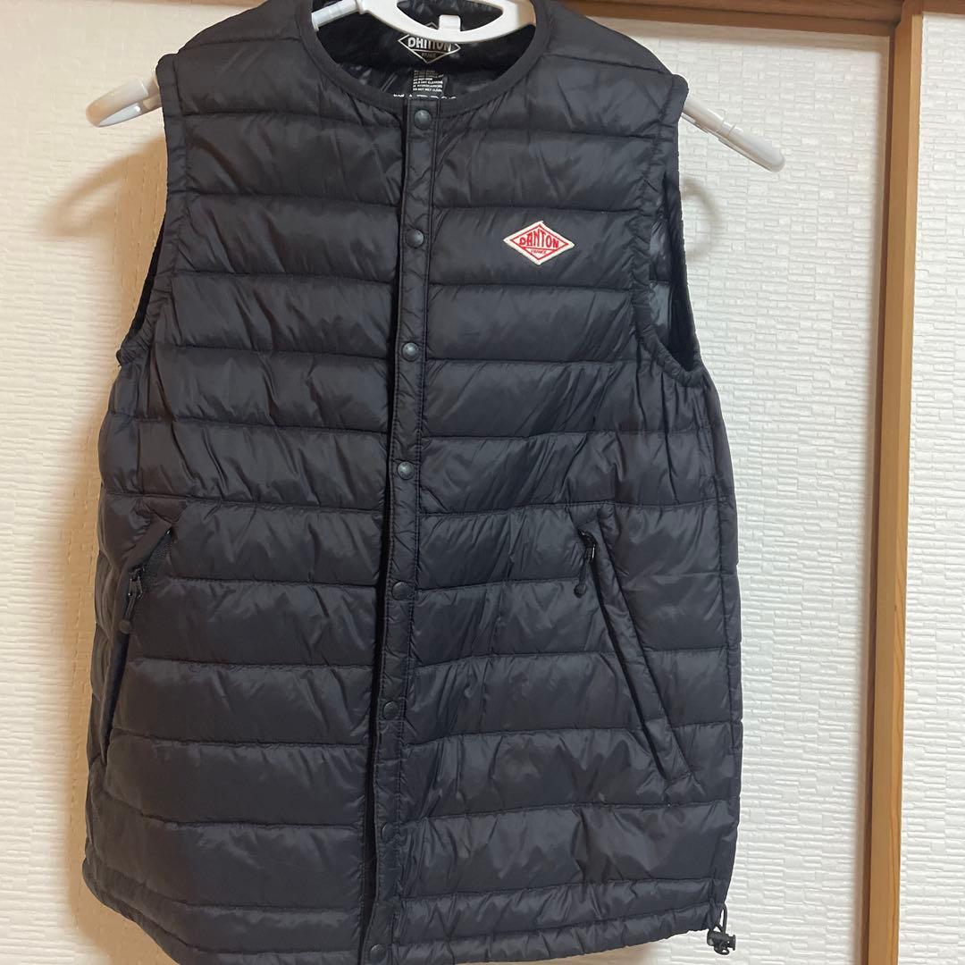 リーDANTON ブラック ダウンベスト 38