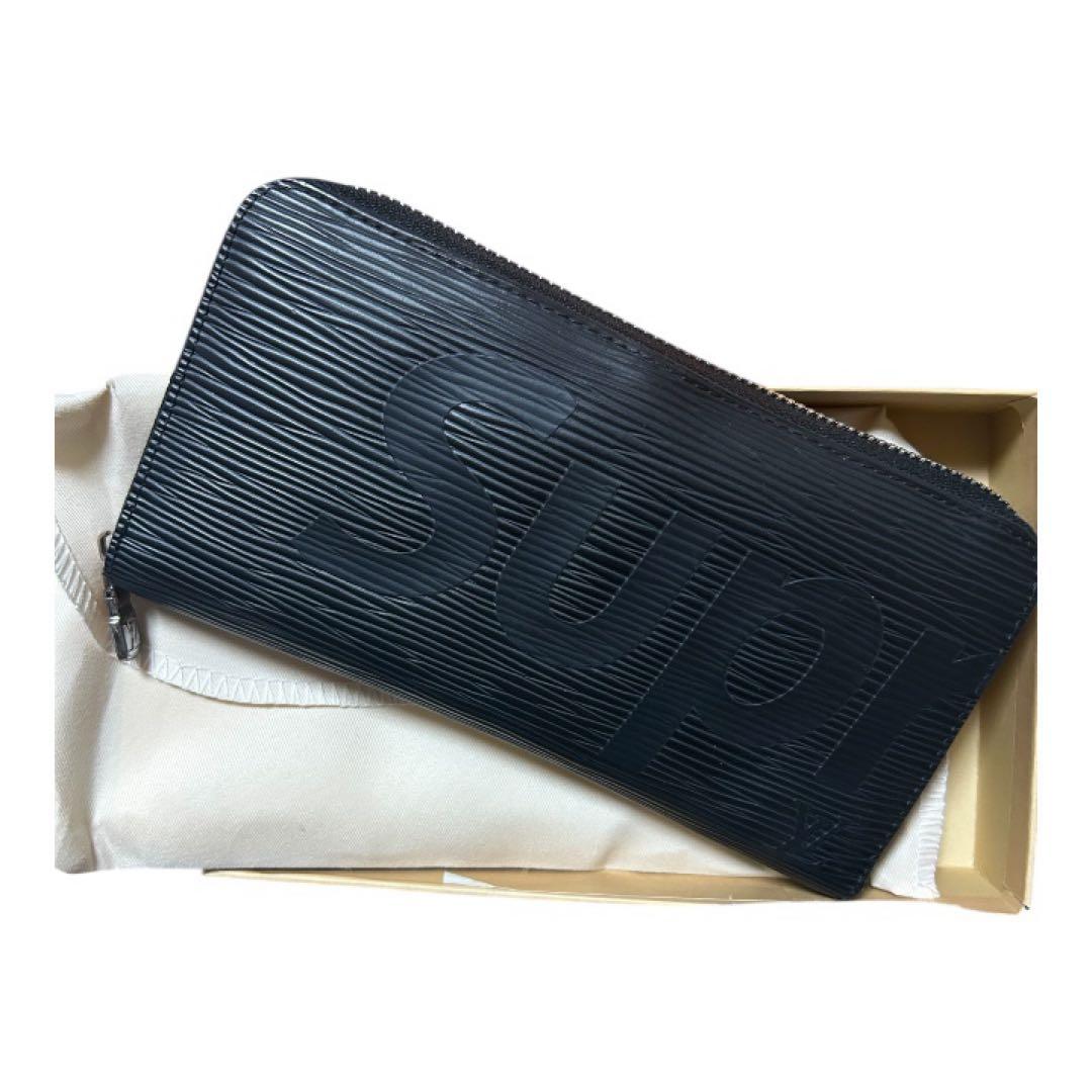 supreme×ルイヴィトン ブラック 長財布