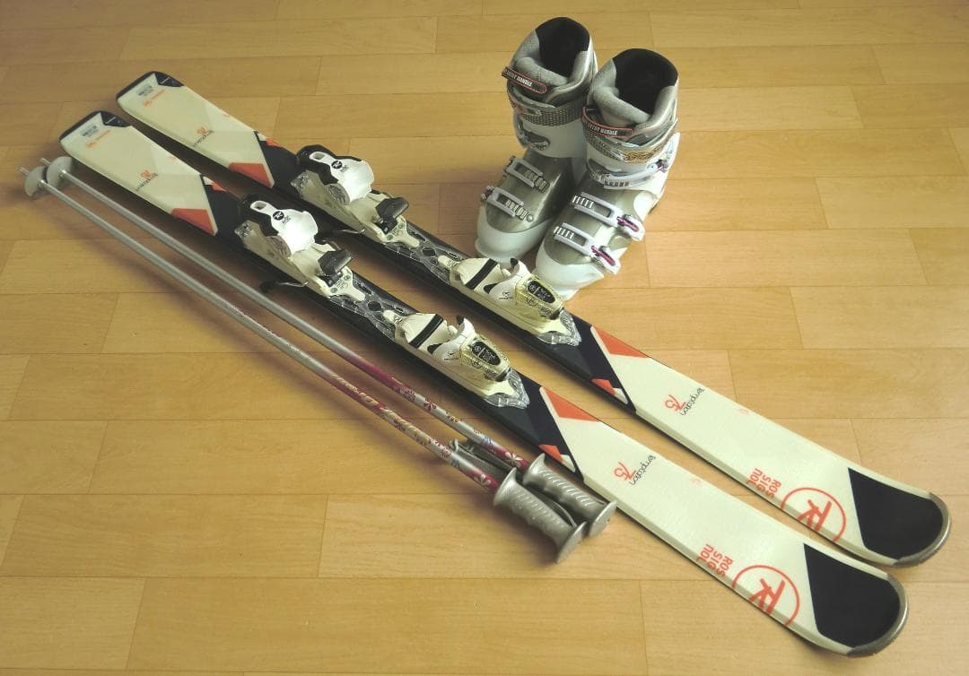 ■■送料無料■ロシニョール■女性用スキーセット■板144靴24.5■メンテ付■■