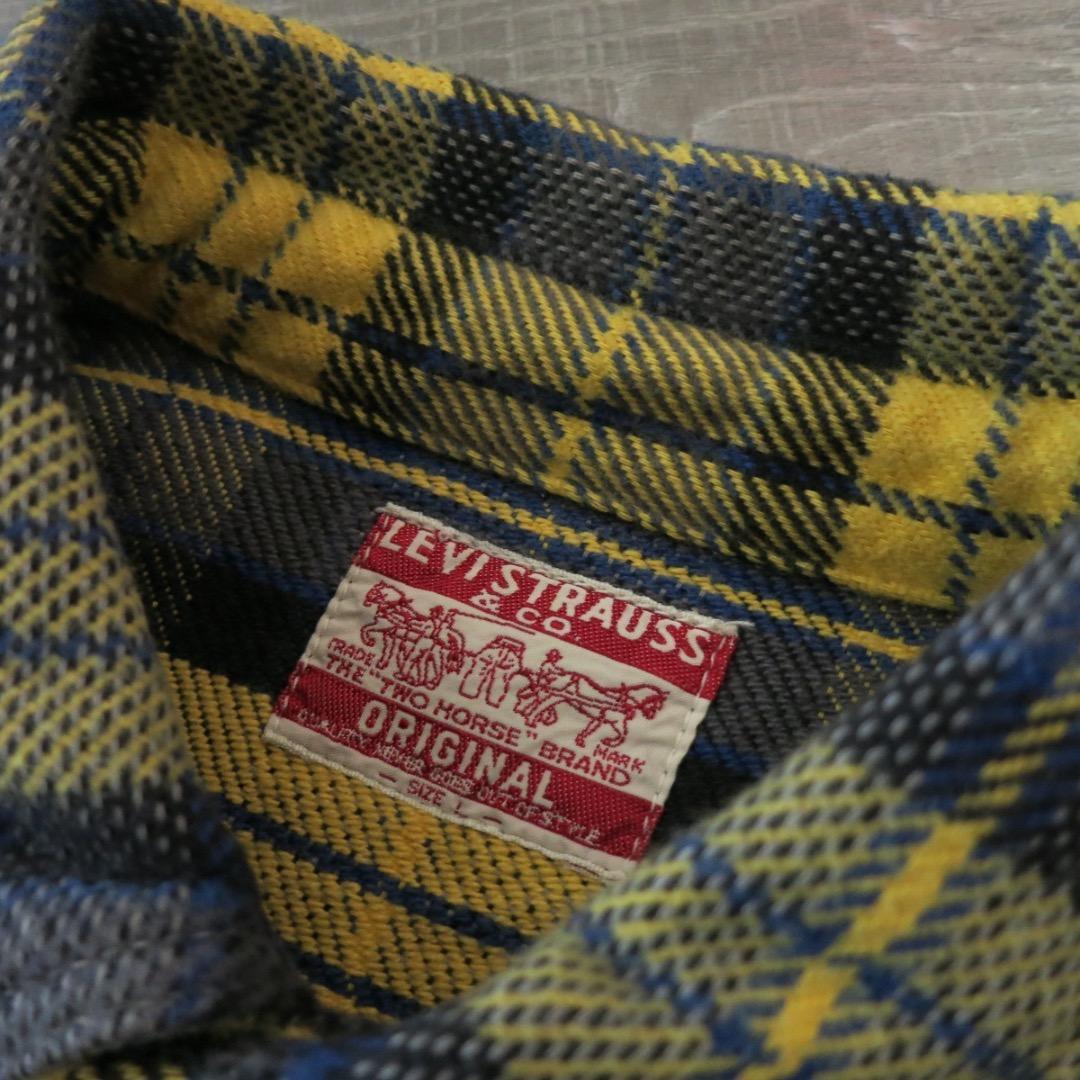 Ｌ レア 90s Levi's 木村拓哉 さん ネルシャツ リーバイス 希少