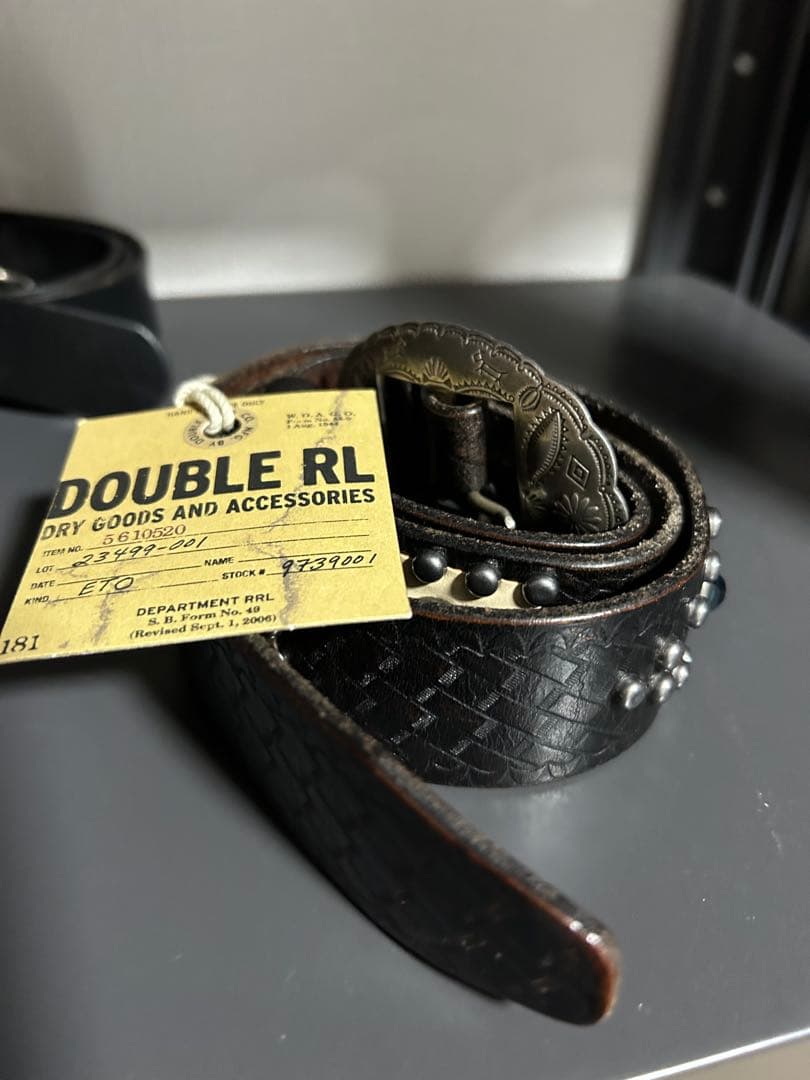 希少　RRL スタッズレザー ベルト　30