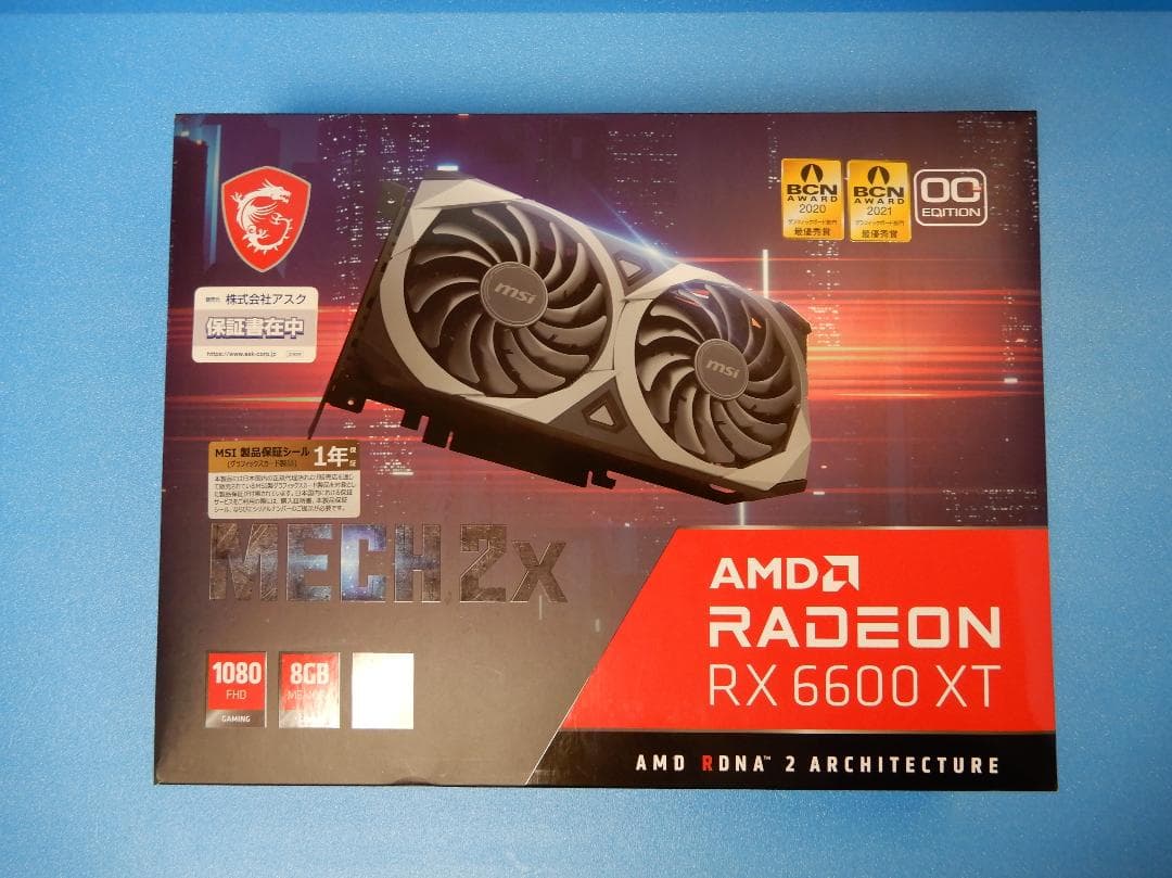 MSI Radeon RX6600XT 8GB グラフィックボード