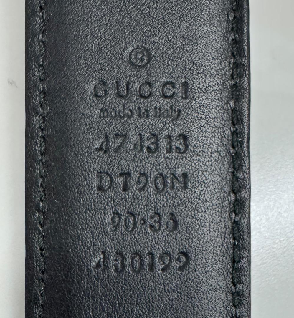 山*屋様 GUCCI ブラックレザーベルト 70-34
