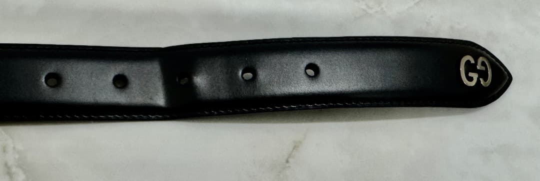 山*屋様 GUCCI ブラックレザーベルト 70-34