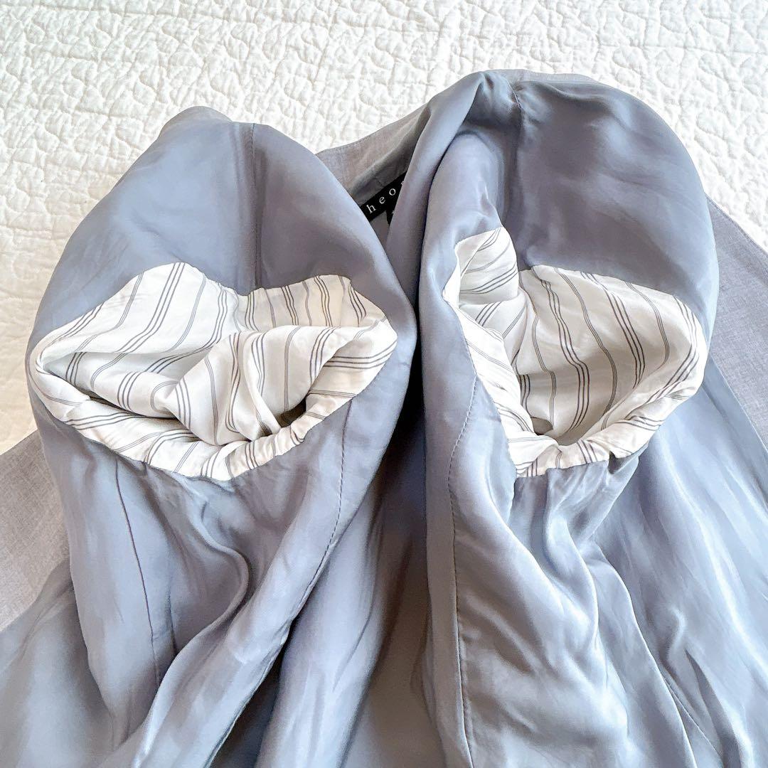 セオリー TAILOR LANAI パンツスーツ セットアップ ノーカラー L