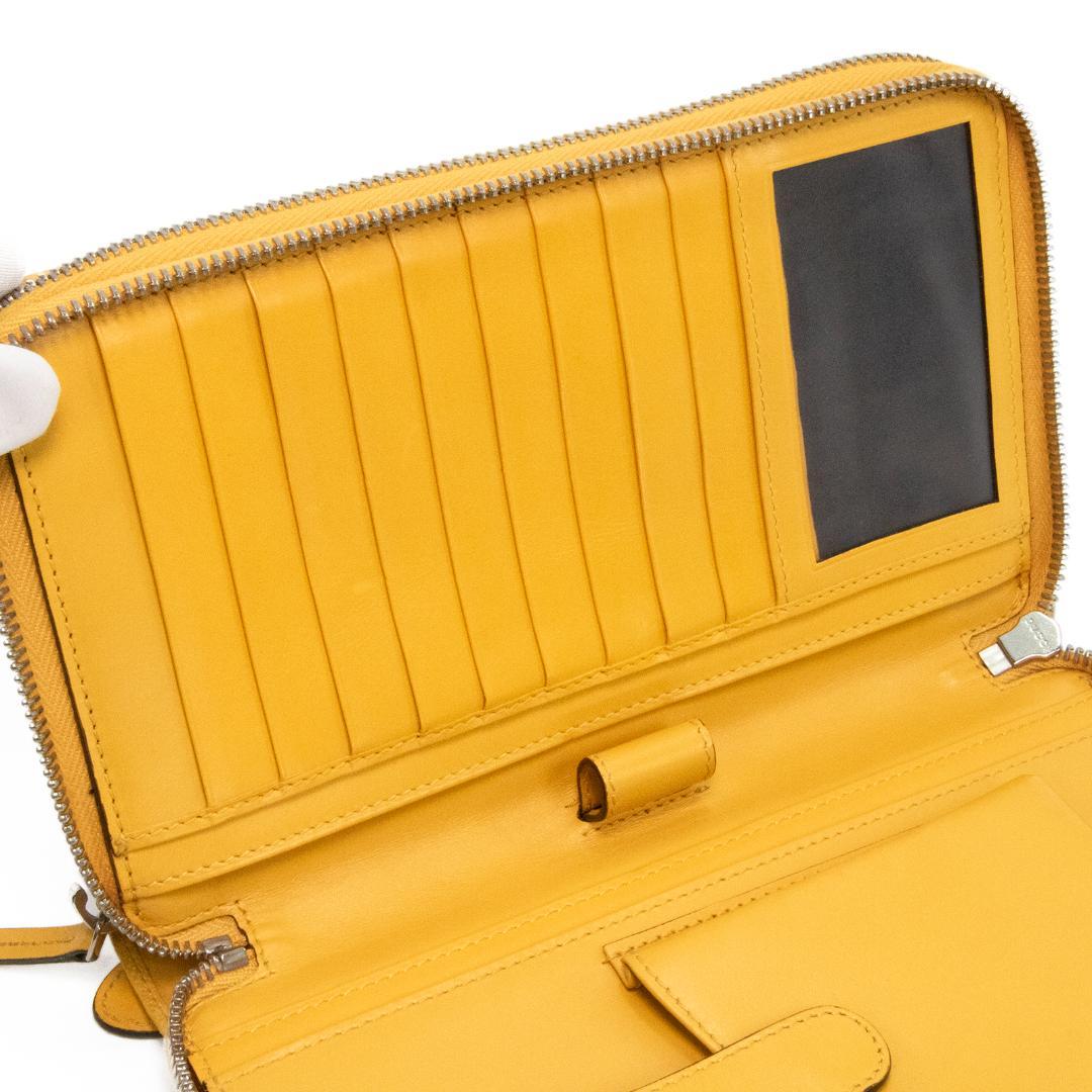 本物 グッチ 長財布 ダブルファスナー メンズ レディース ディアマンテ 黄色
