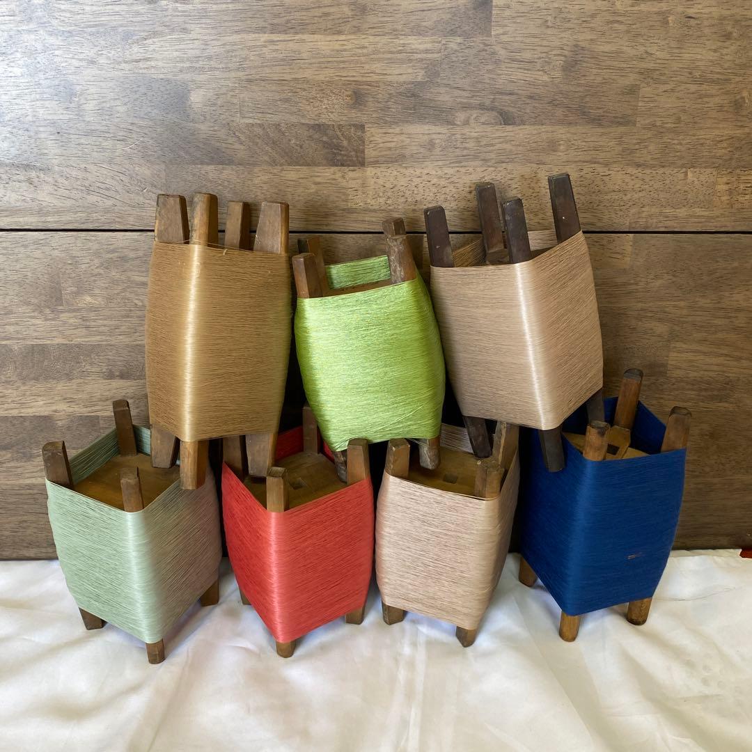 置物 木製 毛糸 当時物 昭和 レトロ モダン インテリア 小物 木製 糸巻き