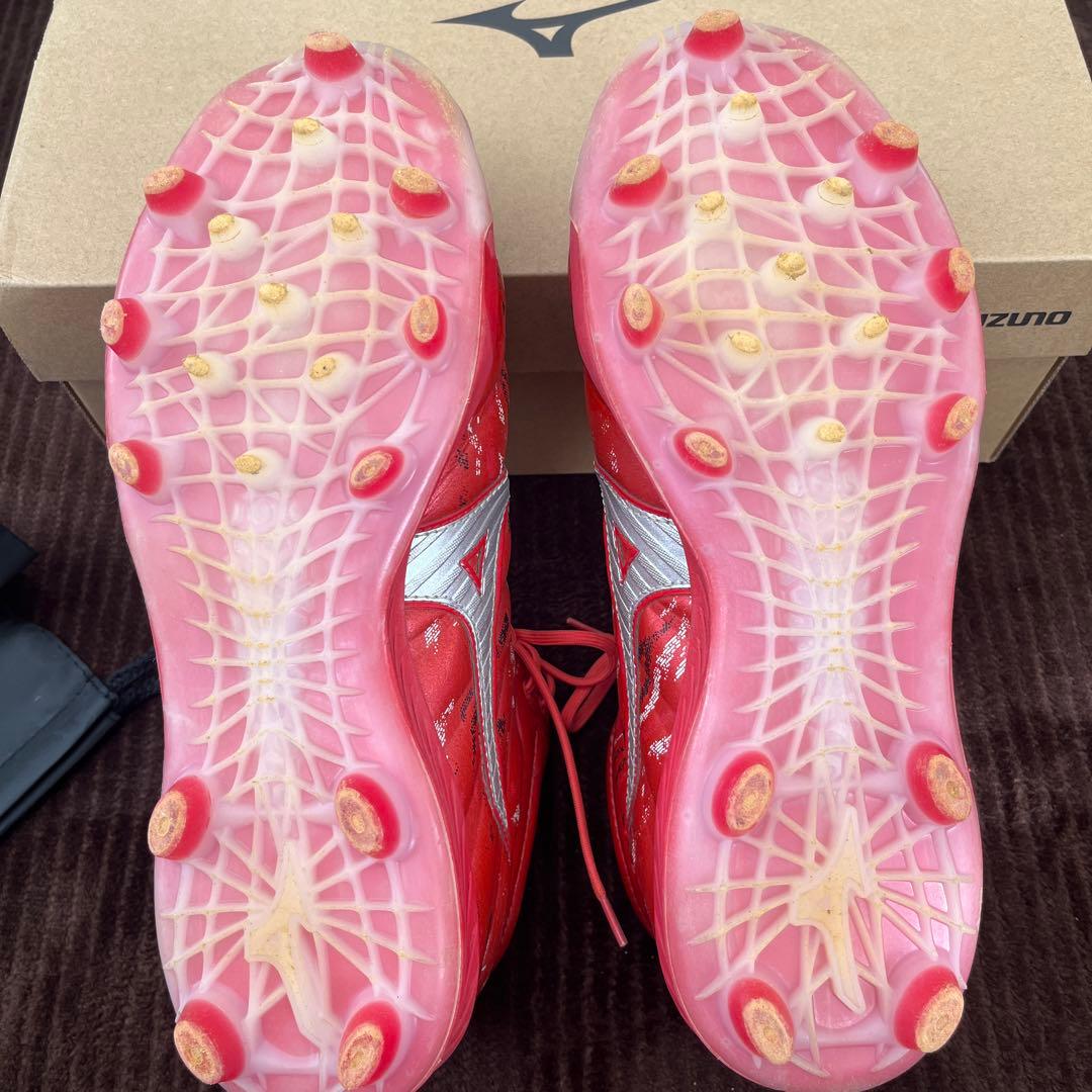 ミズノプロ　野球　ポイント　スパイク　レッド　27cm MID TPU