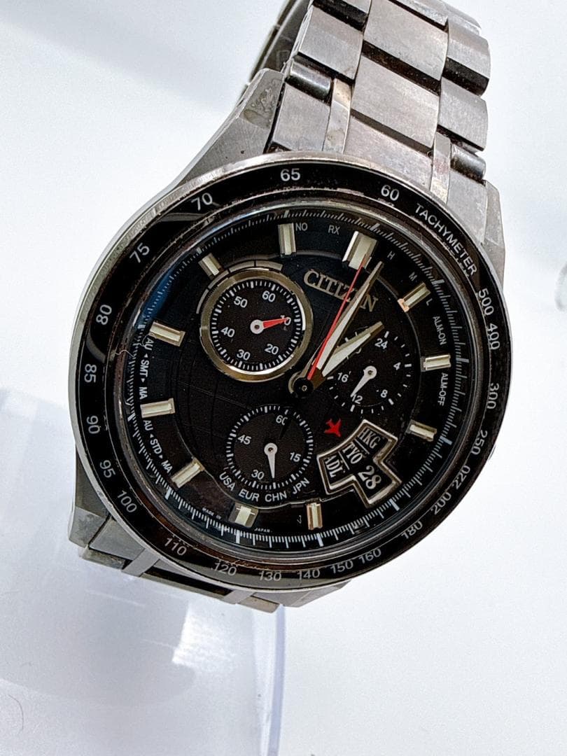 CITIZEN エコドライブ H610 電波ソーラー 動作品 メンズ腕時計