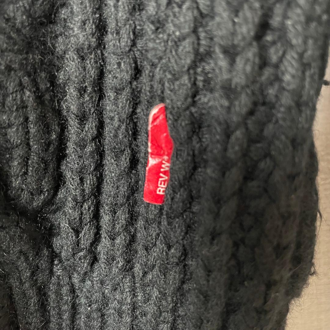 Wtaps カウチンケーブルニット セーター アンゴラ混 ローゲージ ブラック