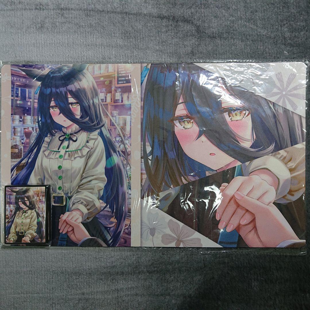 α2 ウマ娘 手を繋ぐ&照れる マンハッタンカフェ スリーブ&プレイマット