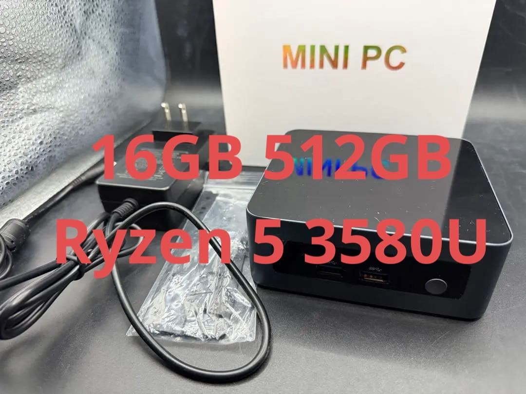 16GB 512GB ミニPC Ryzen 5 3580U mini PC