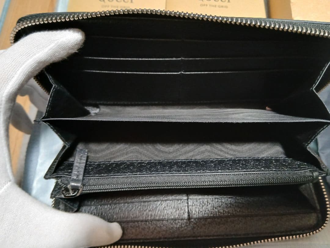 GUCCI GGパターン ブラック 長財布