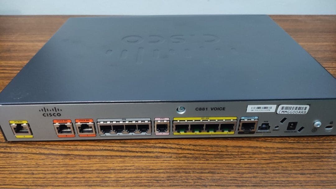 CISCO 音声モジュール ~ CISCO C881 音声