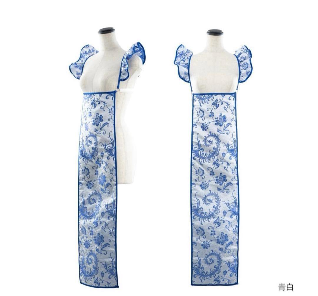 M企画　EMUPROJECT チャイナエプロン　青白