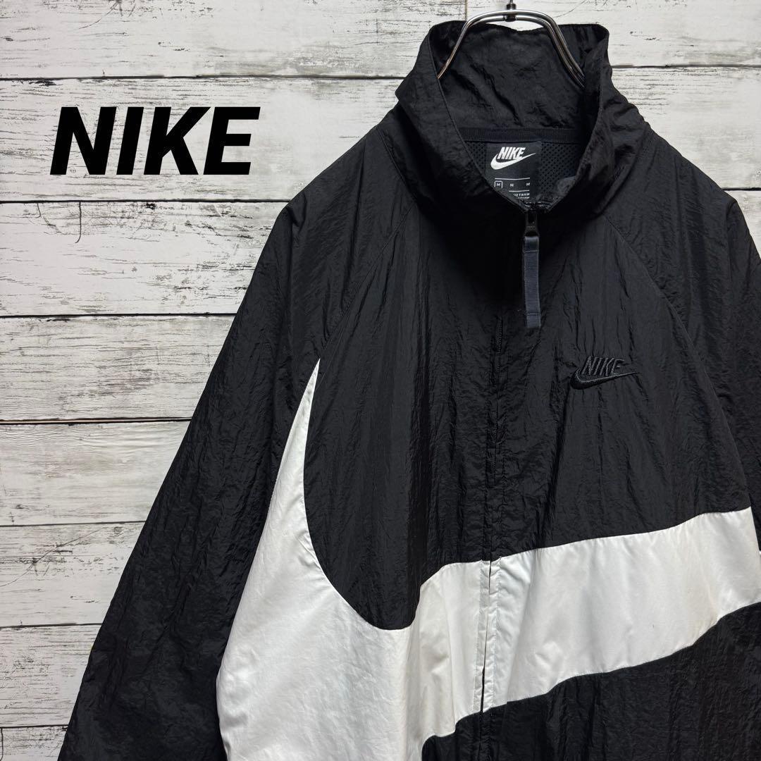 837a【即完売モデル】ナイキ　スウッシュロゴ　刺繍　ウーブンナイロンジャケット