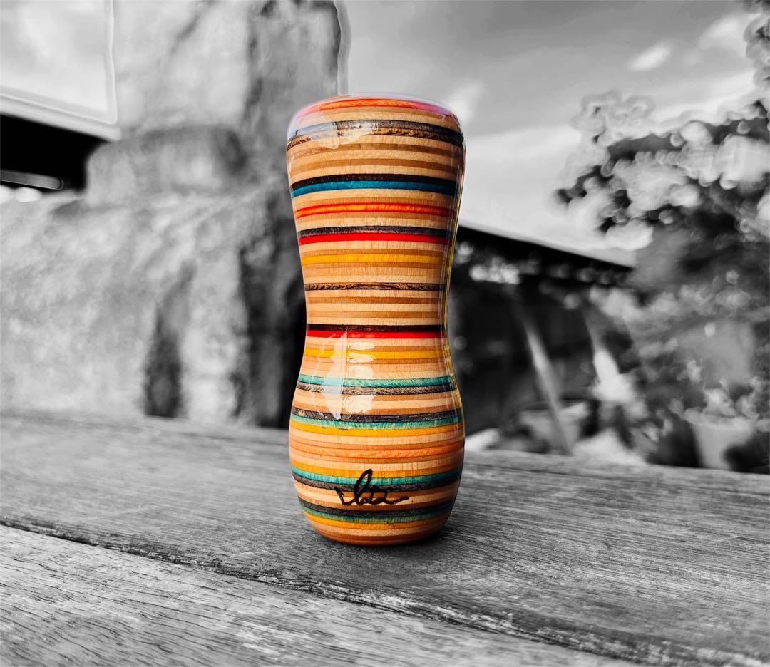 スケボーシフトノブ　寄木　リメイク　ハンドメイド