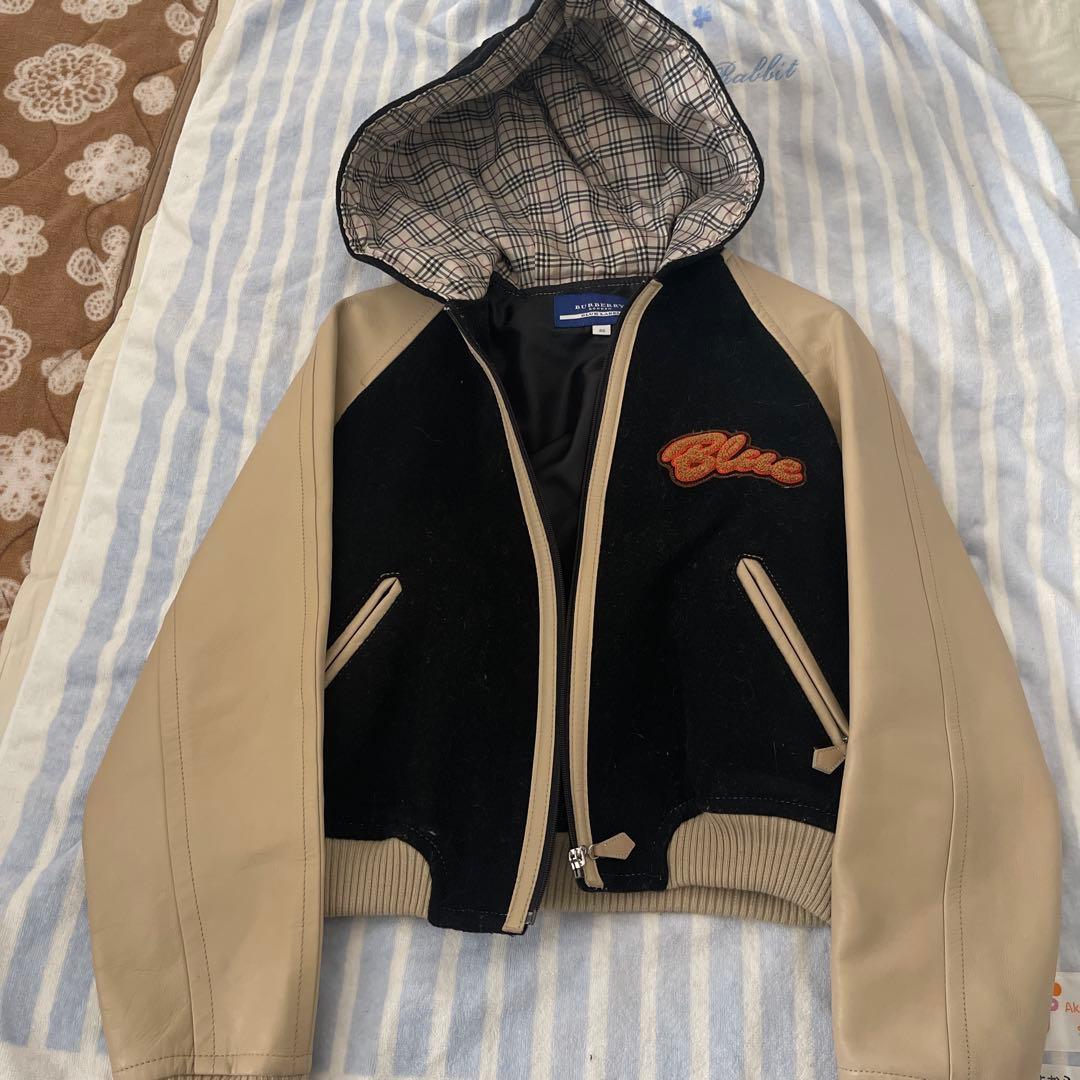 BURBERRY BLUE LABEL フード付きスタジャン 38
