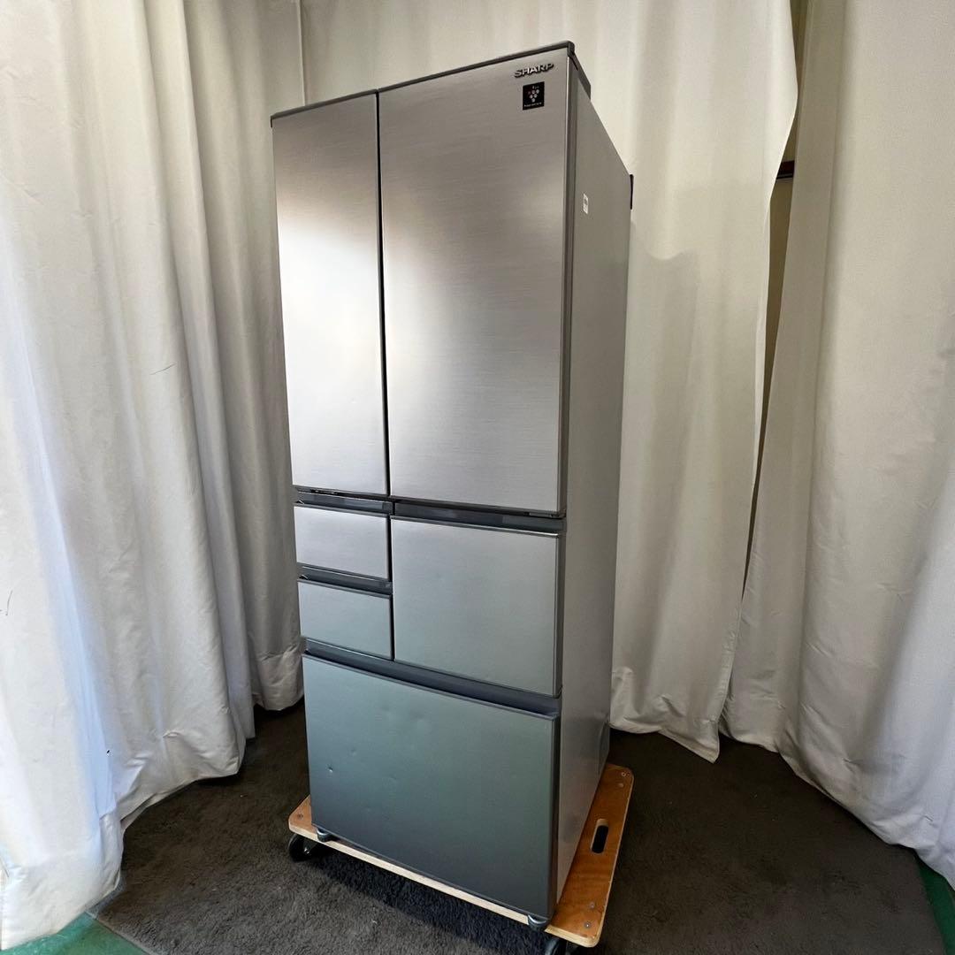 133⭕️冷蔵庫　大型　シャープ　500ℓ 両開き　シルバー　安い　中古　設置無料