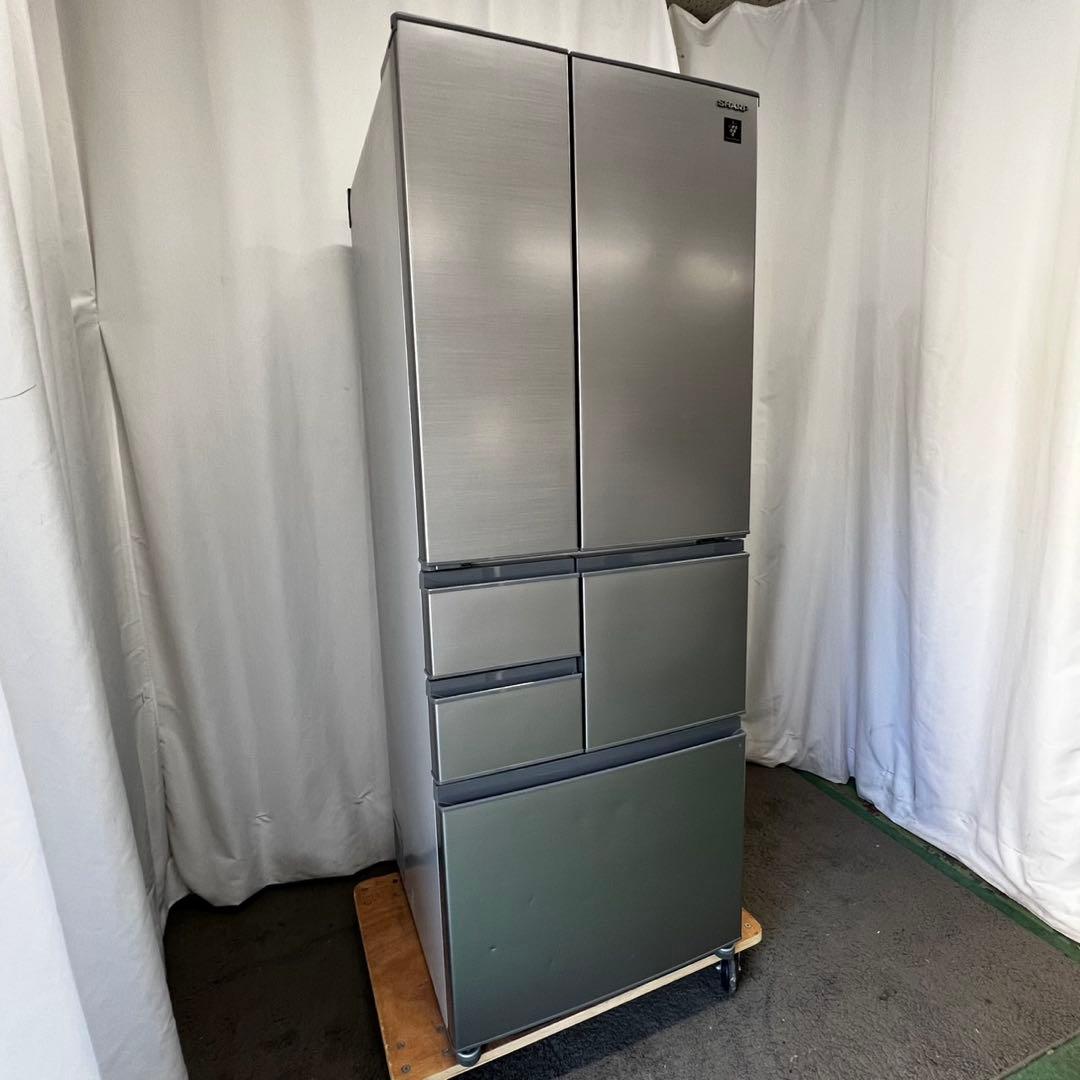 133⭕️冷蔵庫　大型　シャープ　500ℓ 両開き　シルバー　安い　中古　設置無料